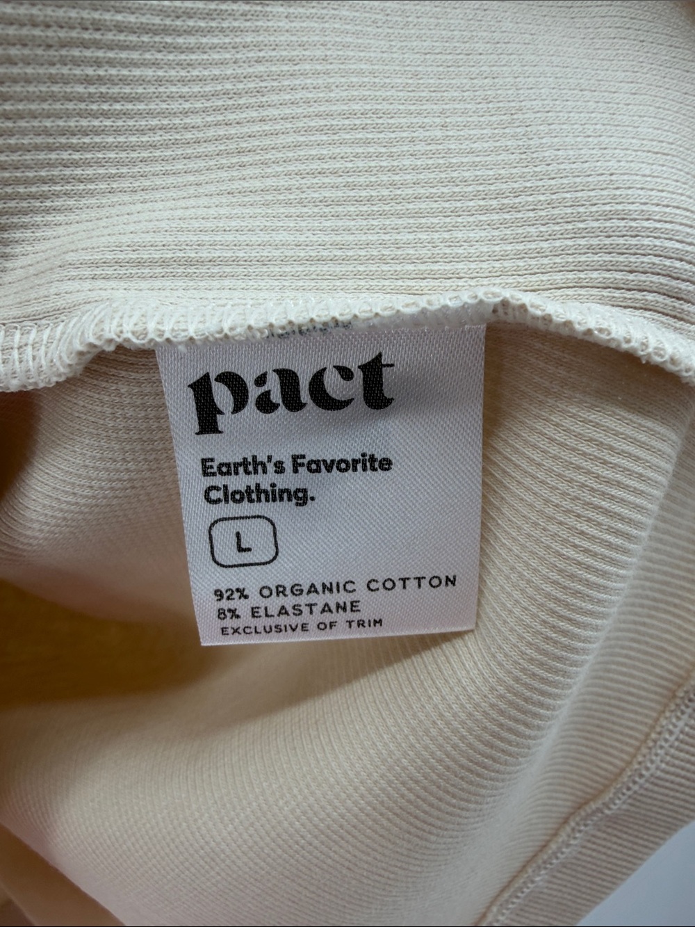 Pact Women's Ribbed Racerback Tank Top - Tan - Large - Picture 4 of 6